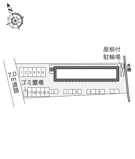 ★手数料０円★久留米市朝妻町　月極駐車場（LP）